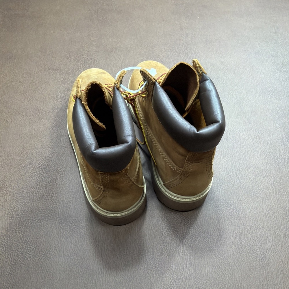 Timberland Boots Boys Size 5.5 Junior Y Premium 6 Inch Wheat Leather 200 Gram - Picture 4 of 7
